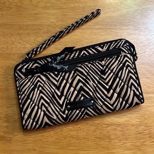 Vera Bradley Front Zip Wristlet Wallet Zebra